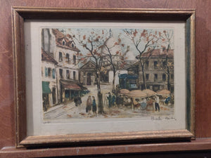 Original Lithograph of Paris by Charles Blinken
