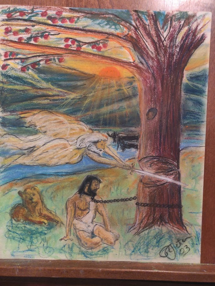 Original Pastel Sketch by Bob Jeter