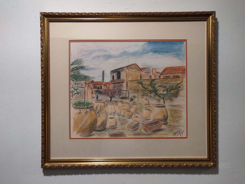 Original Pastel by Bob Jeter - The Pottery Yard
