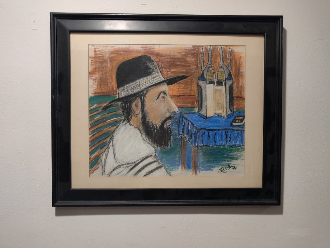 Original Pastel by Bob Jeter - (The Sephardic Rabbi)
